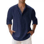 Camisa De Linho Alpha Breezy Azul - AlphaCode