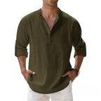 Camisa De Linho Alpha Breezy Azul - AlphaCode