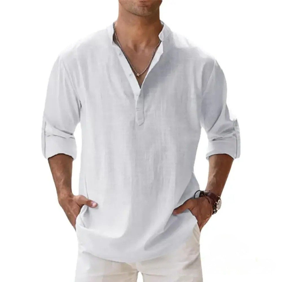 Camisa De Linho Alpha Breezy Branco - AlphaCode