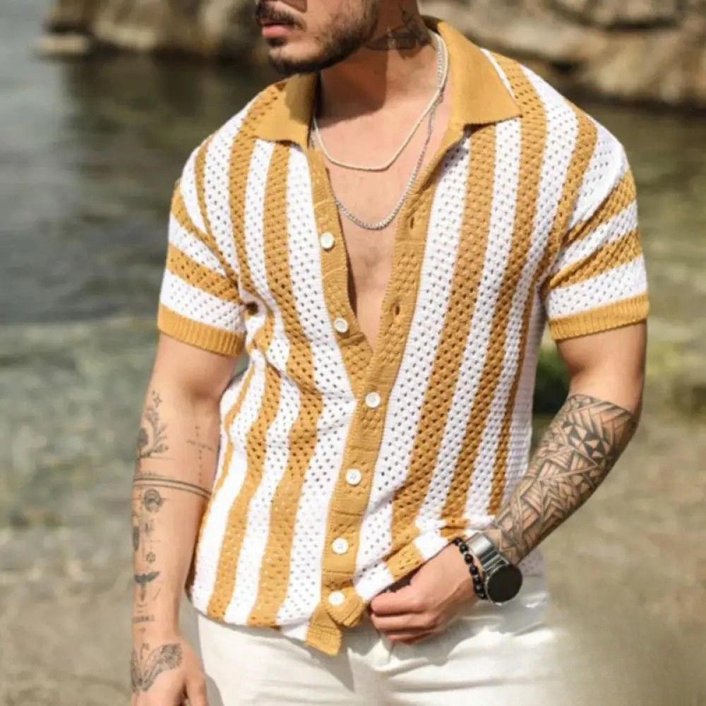 Camisa De Malha Respiravel Alpha Beach Lapel Preto - AlphaCode