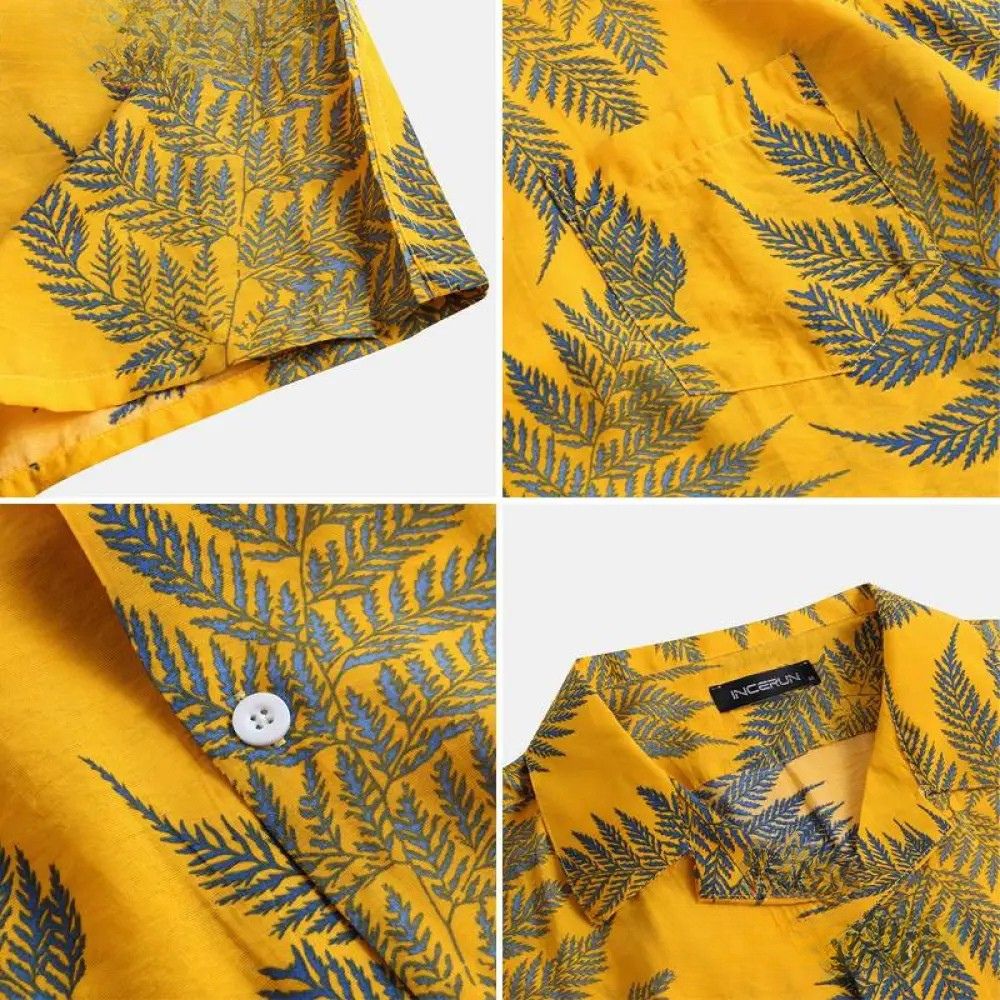 Camisa Estampa Tropical Preto - AlphaCode