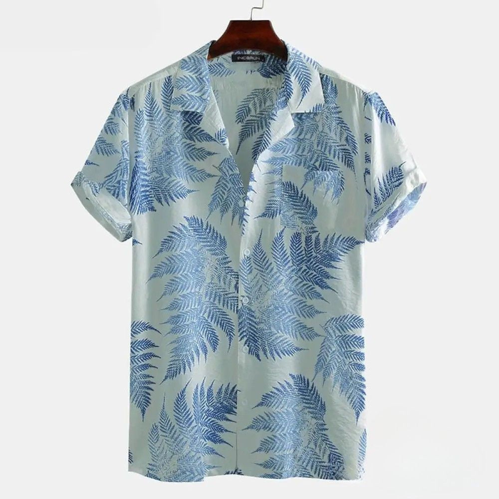 Camisa Estampa Tropical Preto - AlphaCode