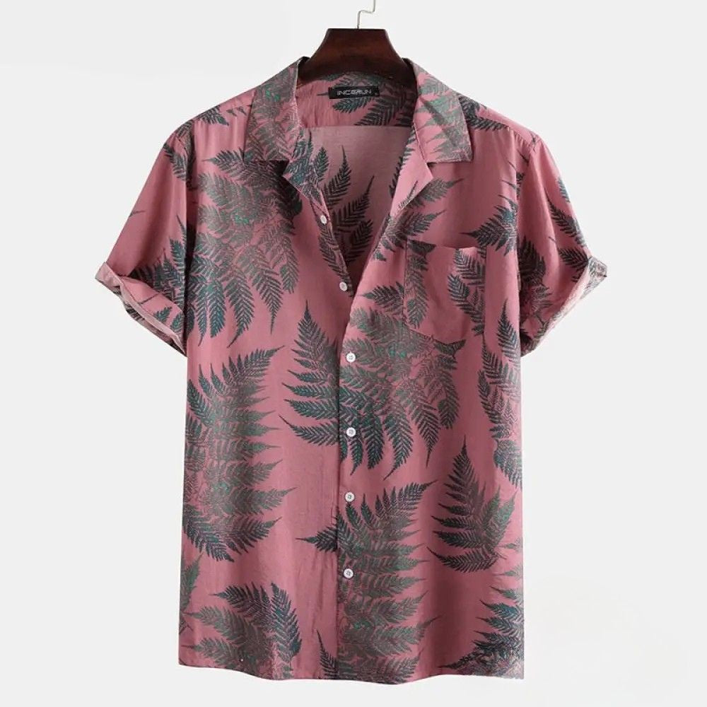 Camisa Estampa Tropical Preto - AlphaCode