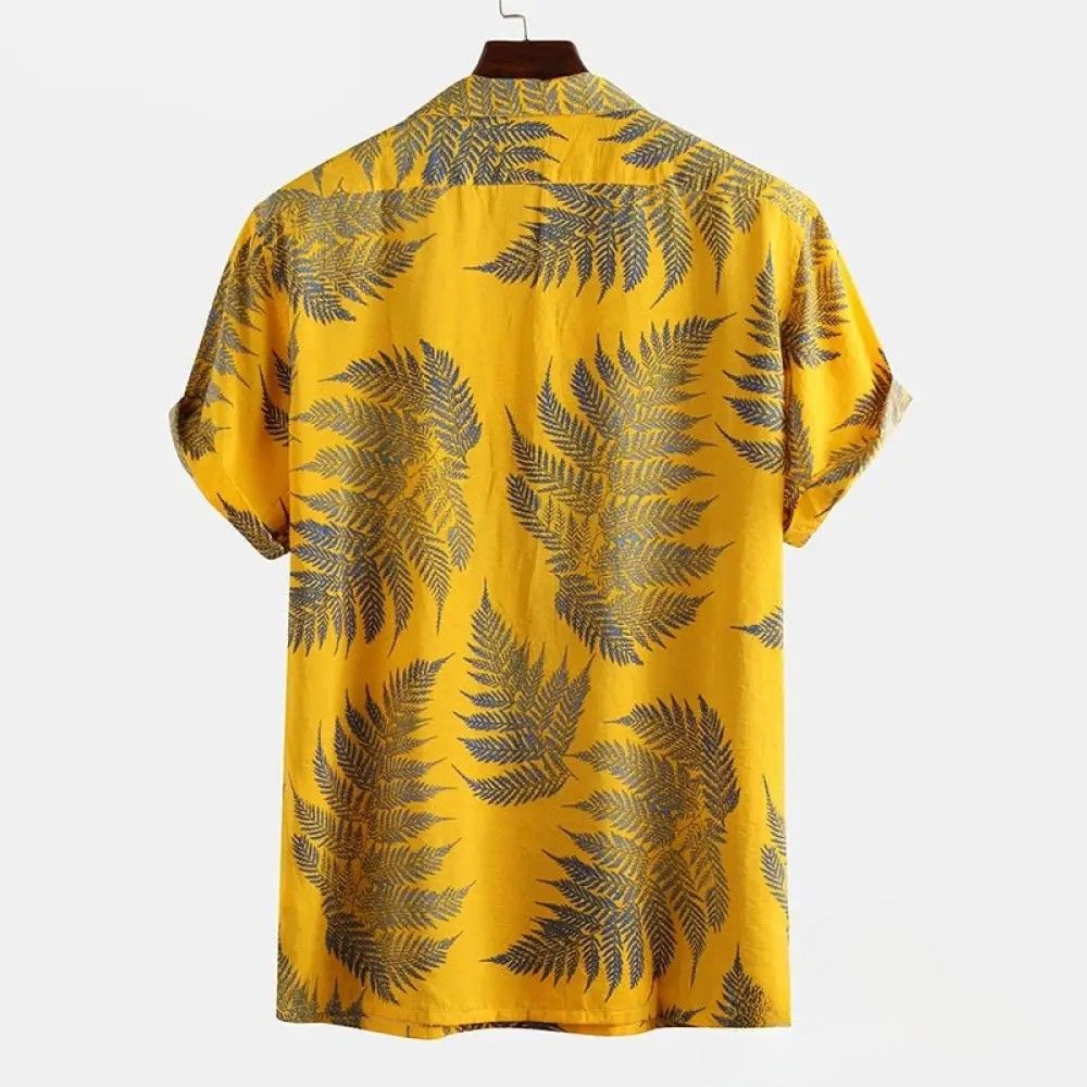 Camisa Estampa Tropical Preto - AlphaCode