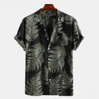 Camisa Estampa Tropical Preto - AlphaCode