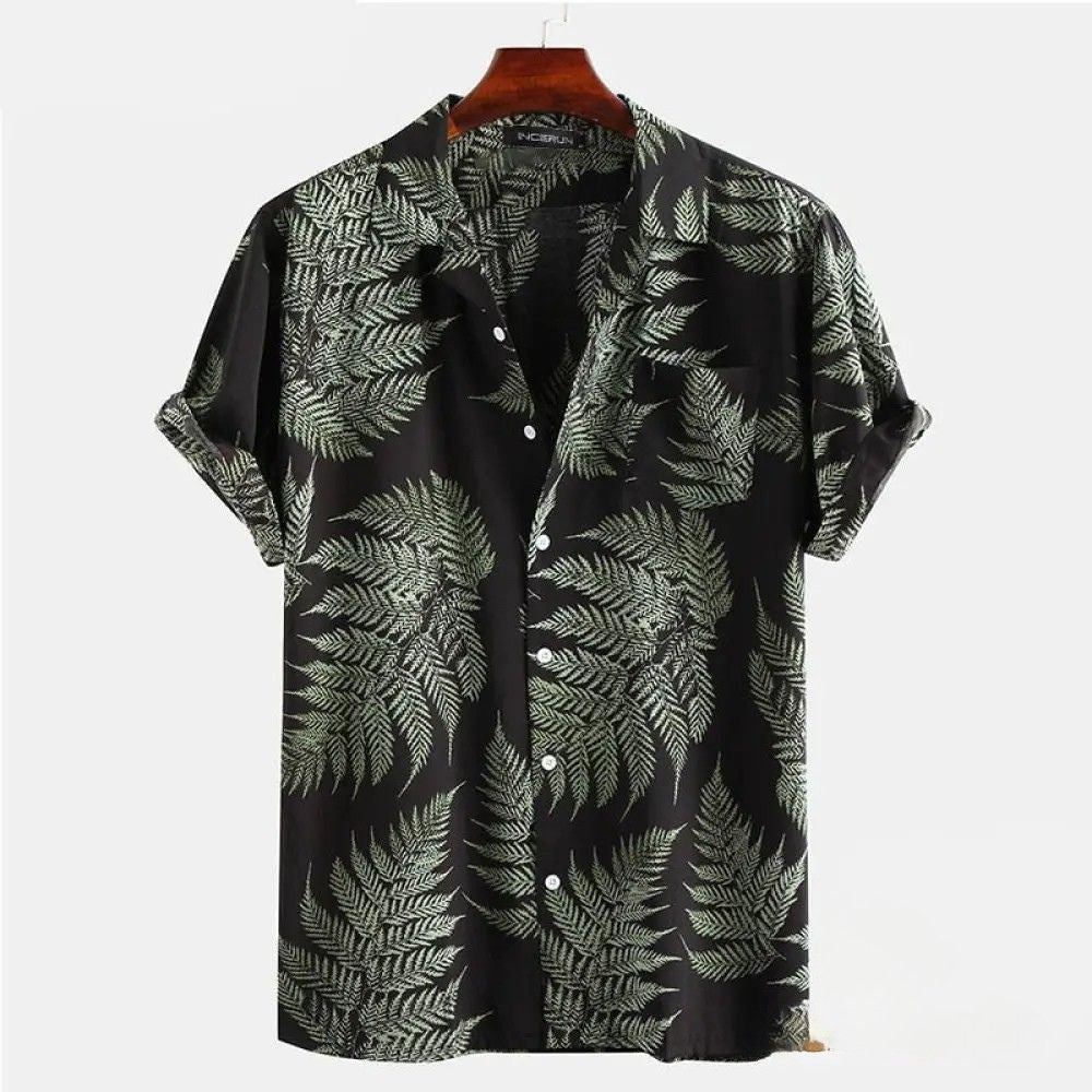 Camisa Estampa Tropical Rosa - AlphaCode