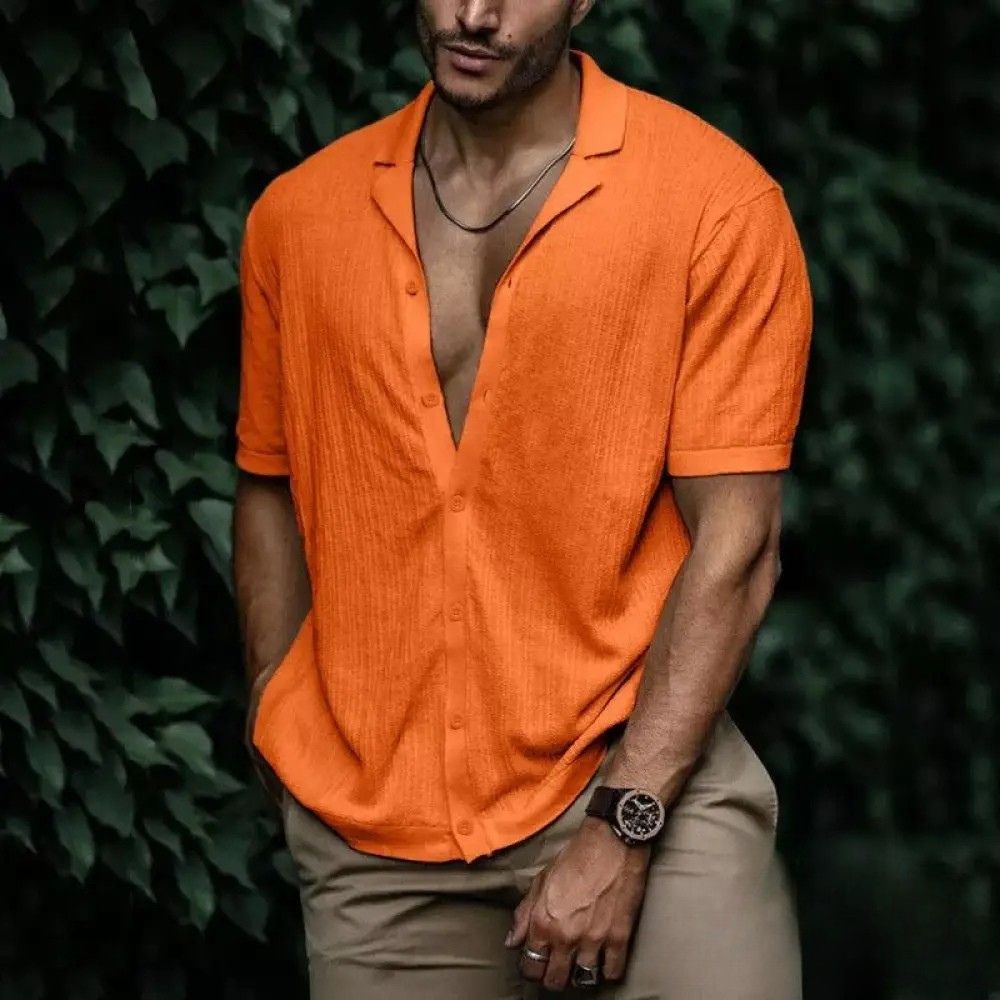Camisa Filipo Casual Masculina Cinza - AlphaCode