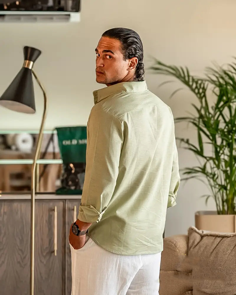 Camisa Linen Alpha Bege - AlphaCode