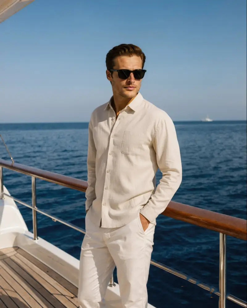 Camisa Linen Alpha Bege - AlphaCode