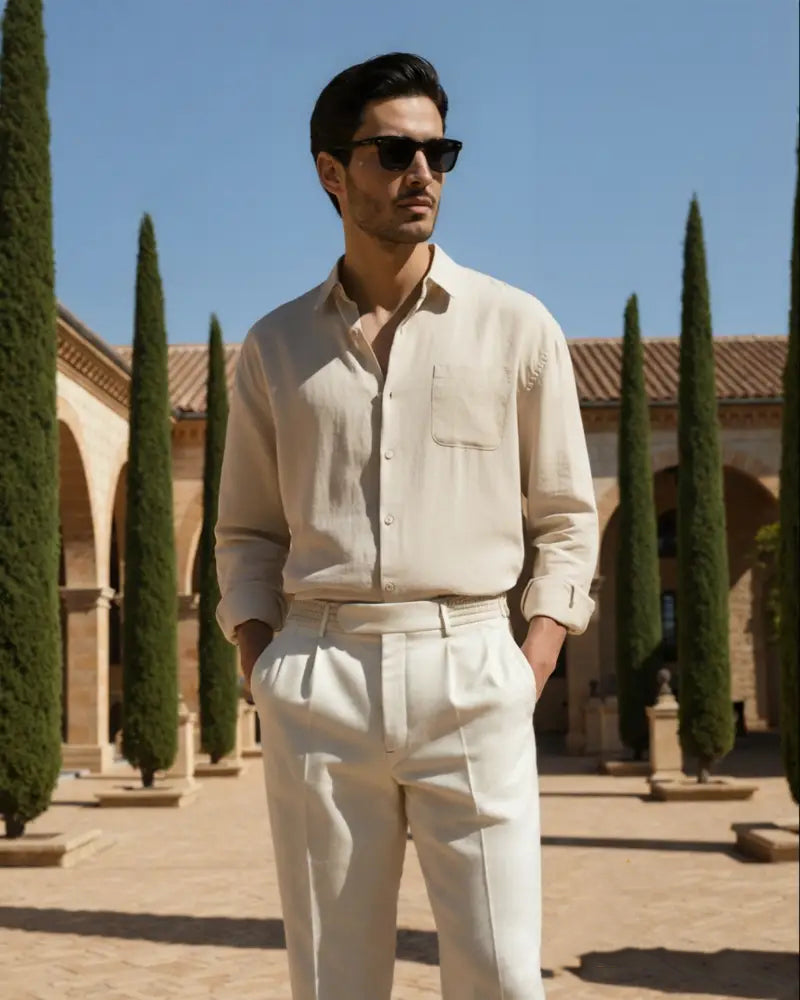 Camisa Linen Alpha Bege - AlphaCode