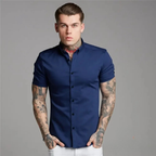 Camisa Masculina Slim Fit Alpha Branco - AlphaCode