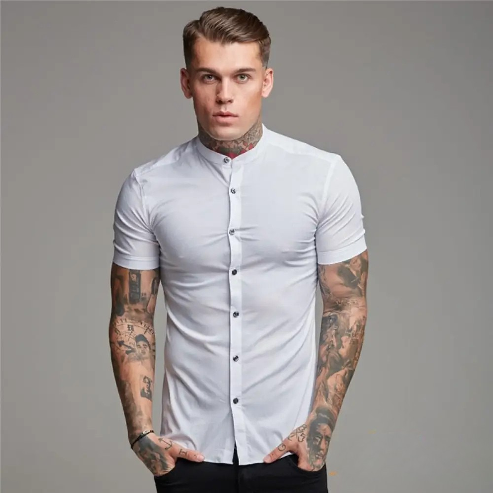 Camisa Masculina Slim Fit Alpha Preto - AlphaCode