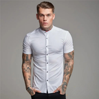 Camisa Masculina Slim Fit Alpha Preto - AlphaCode