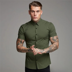 Camisa Masculina Slim Fit Alpha Preto - AlphaCode
