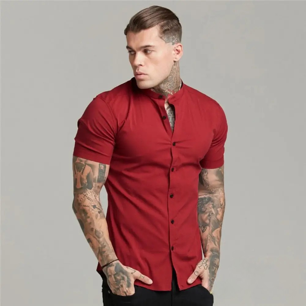 Camisa Masculina Slim Fit Alpha Preto - AlphaCode
