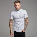 Camisa Masculina Slim Fit Alpha Preto - AlphaCode