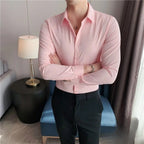 Camisa Masculina Social Slim Fit Alpha Preto - AlphaCode