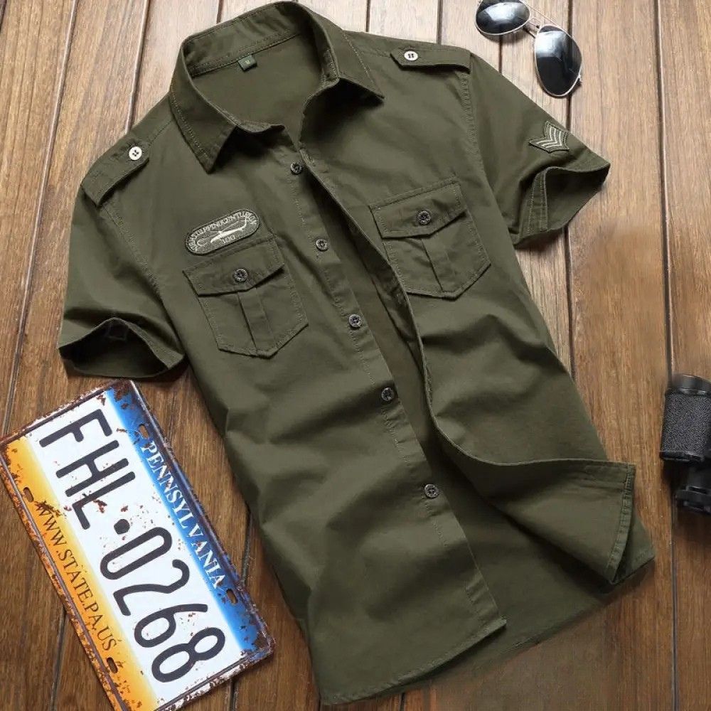 Camisa Militar Tramonter Azul - AlphaCode