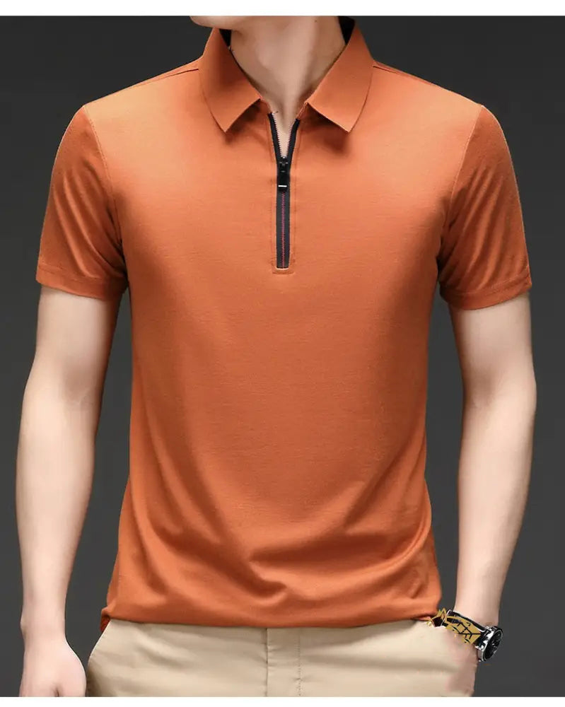 Camisa Polo Alpha Bloker Laranja - AlphaCode