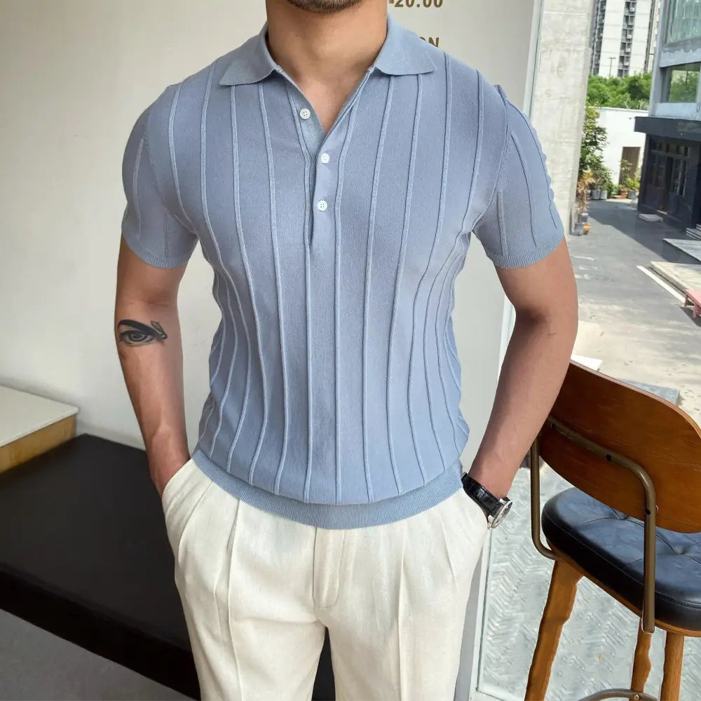 Camisa Polo Alpha Bristol Azul - AlphaCode