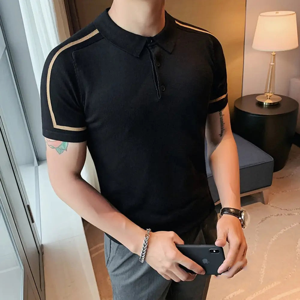 Camisa Polo Alpha Chenai Preto - AlphaCode