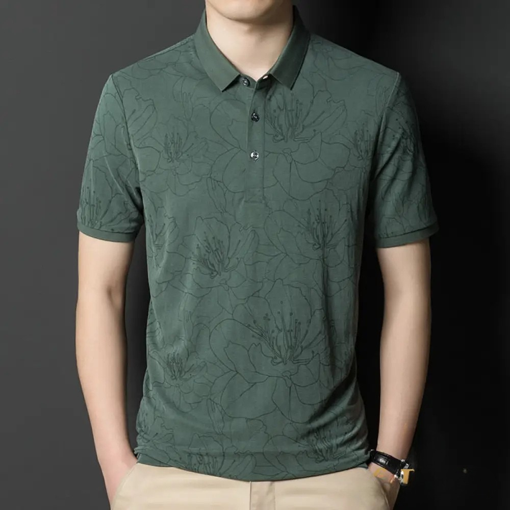 Camisa Polo Alpha Estampel Verde - AlphaCode
