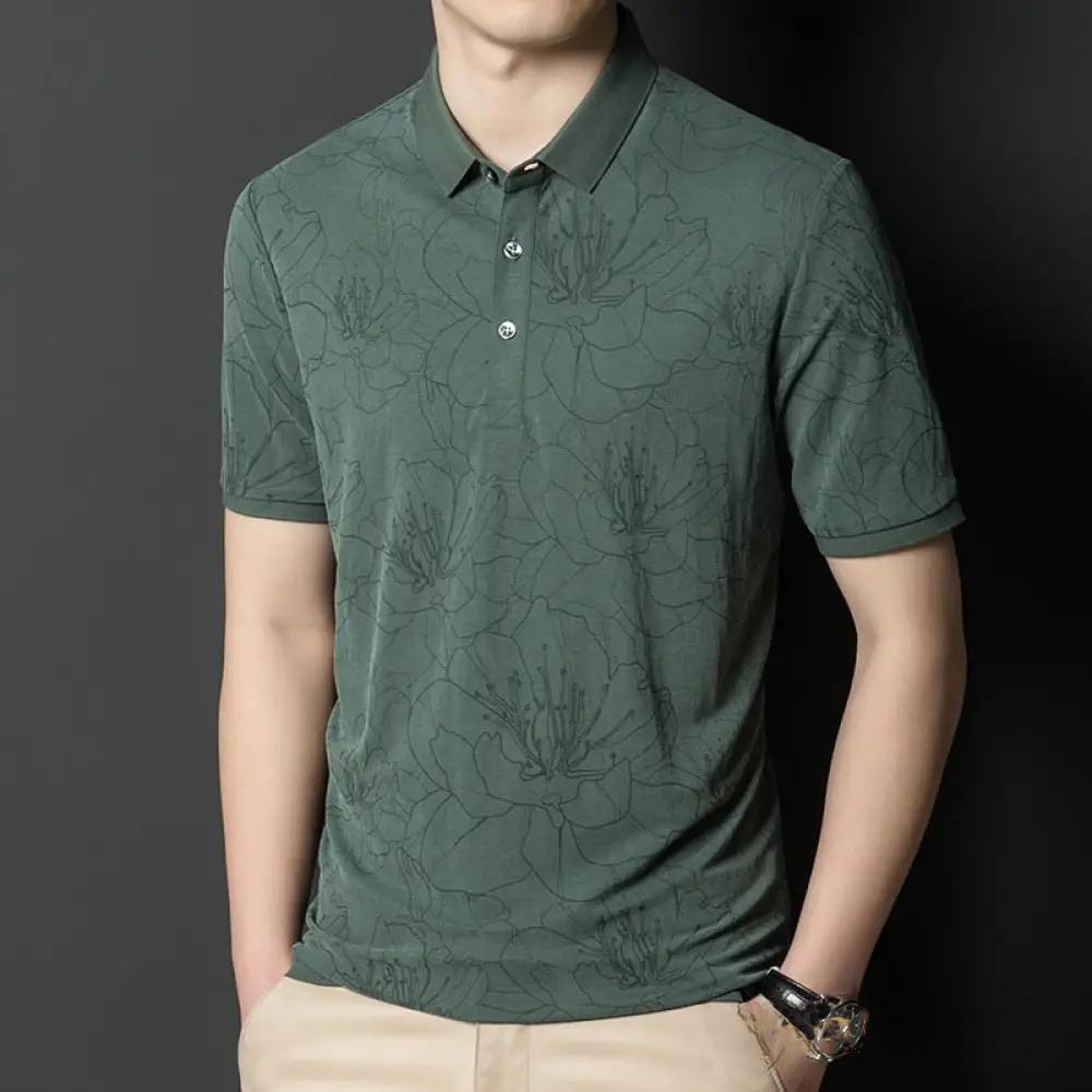 Camisa Polo Alpha Estampel Verde - AlphaCode