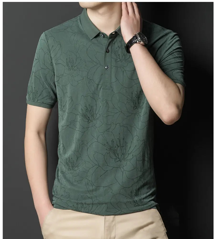 Camisa Polo Alpha Estampel Verde - AlphaCode