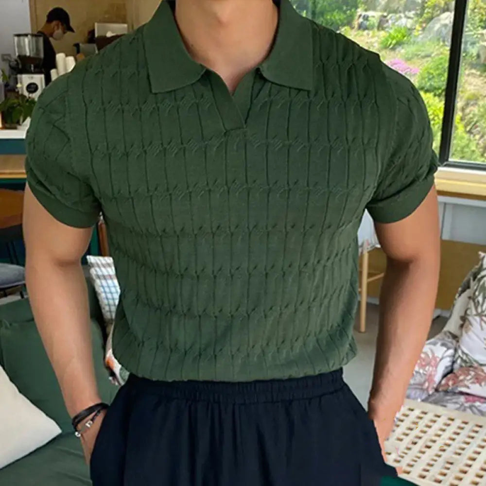 Camisa Polo Alpha Jacquard Branco - AlphaCode