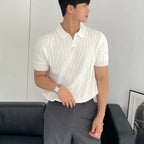 Camisa Polo Alpha Jacquard Branco - AlphaCode