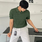 Camisa Polo Alpha Jacquard Branco - AlphaCode