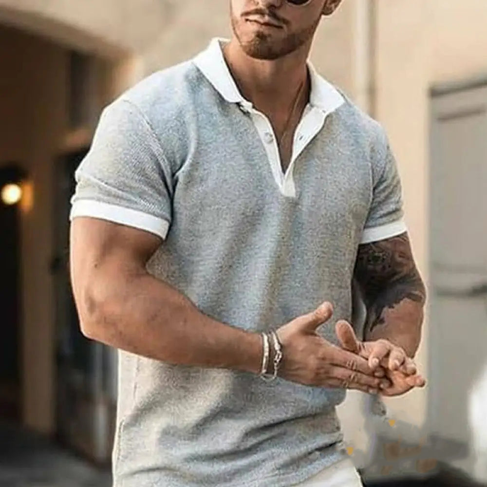 Camisa Polo Alpha Perse Azul - AlphaCode