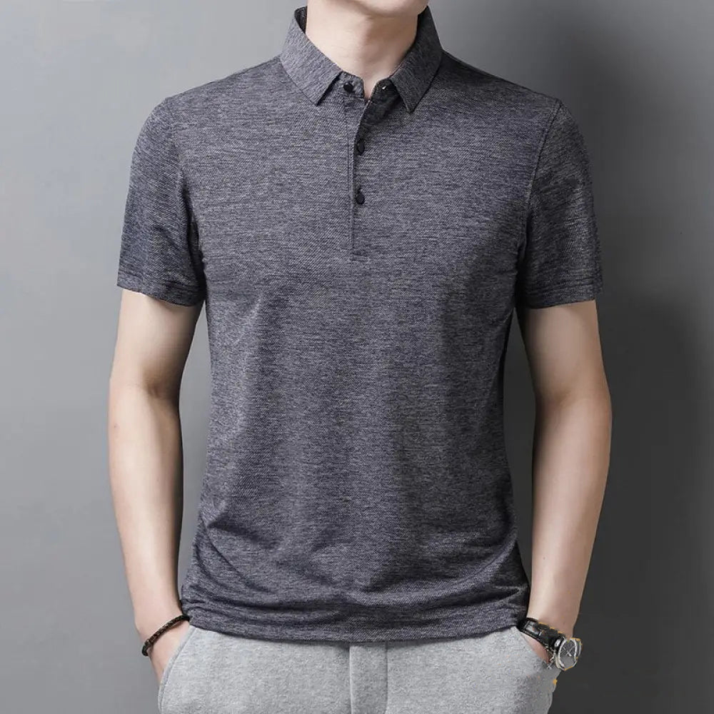 Camisa Polo Alpha Poliam Cinza - AlphaCode