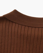 Camisa Polo Alpha Ribbed Bege - AlphaCode