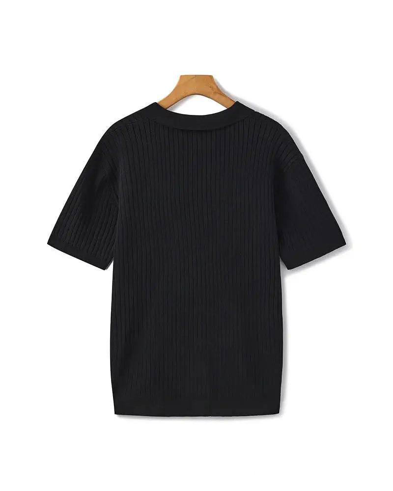 Camisa Polo Alpha Ribbed Bege - AlphaCode