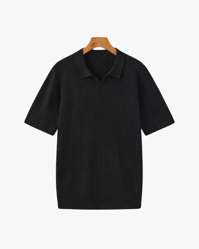 Camisa Polo Alpha Ribbed Bege - AlphaCode