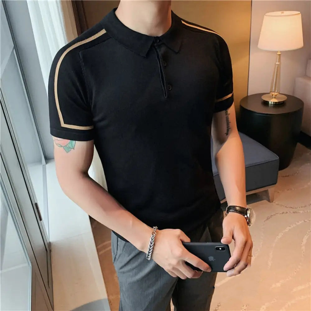 Camisa Polo Alpha Richmond Preto - AlphaCode