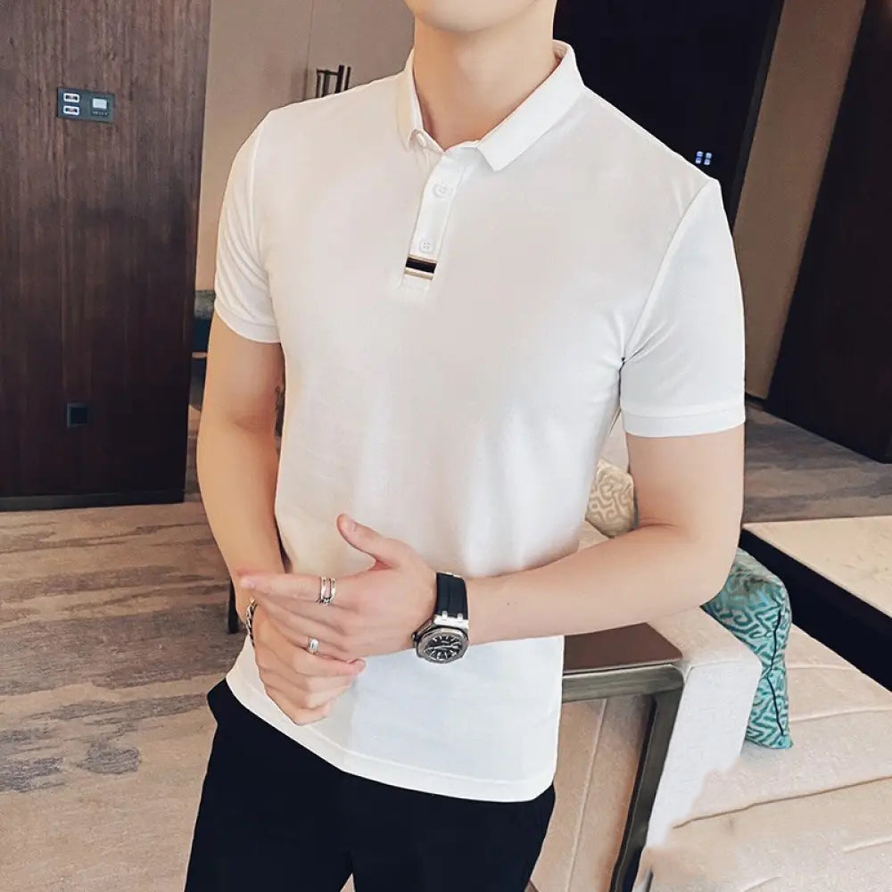 Camisa Polo Alpha Ruiter Branco - AlphaCode