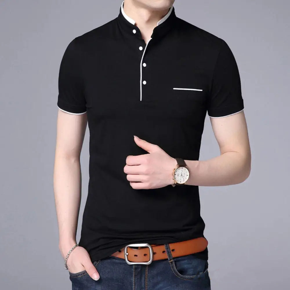 Camisa Polo Alpha Ruster Preto - AlphaCode
