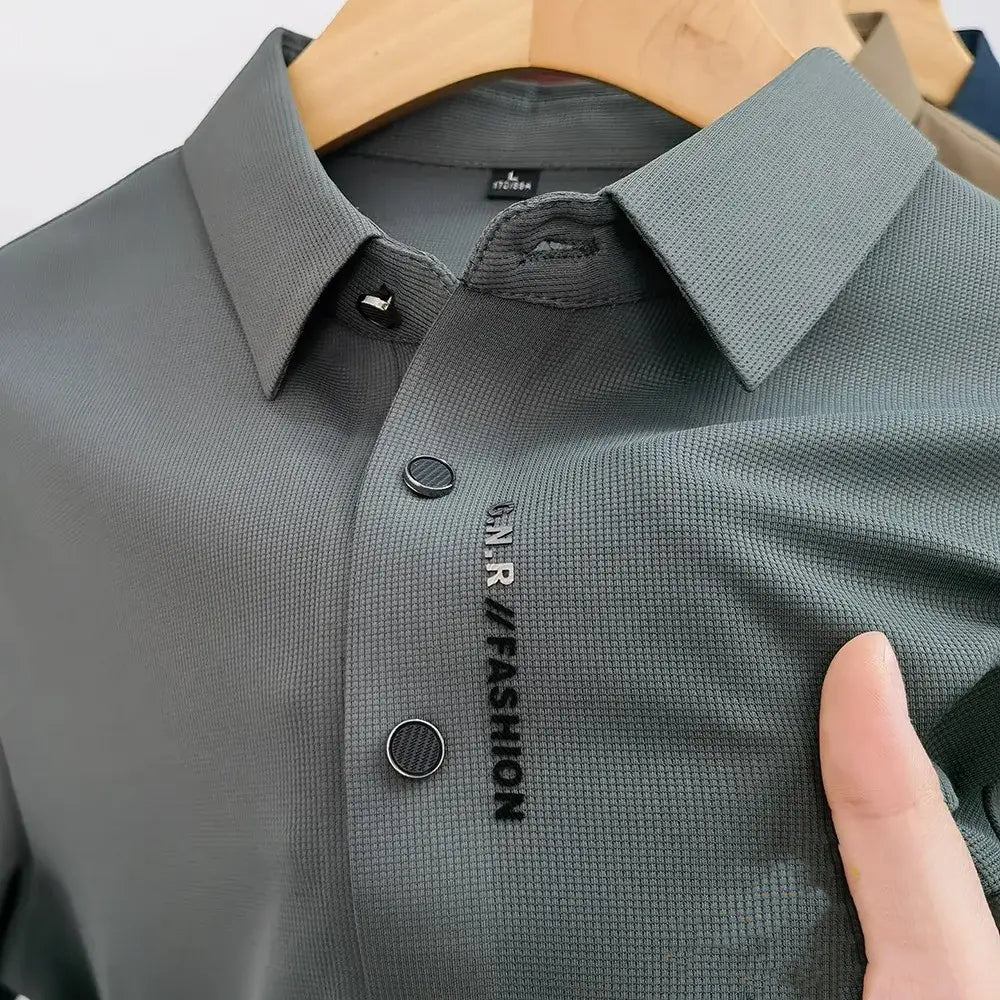 Camisa Polo Alpha Seamless Azul - AlphaCode