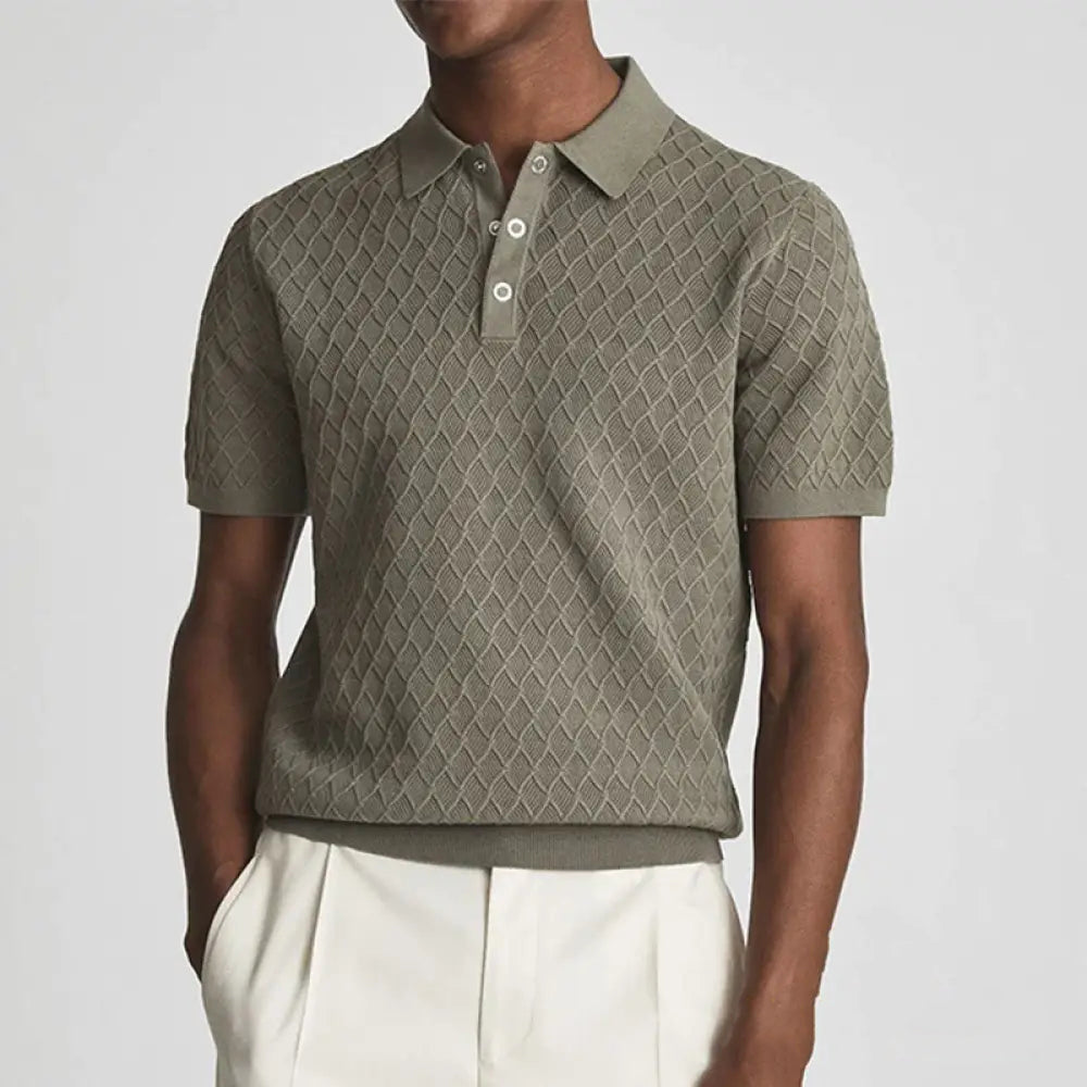 Camisa Polo Alpha Slim Stretch Verde - AlphaCode