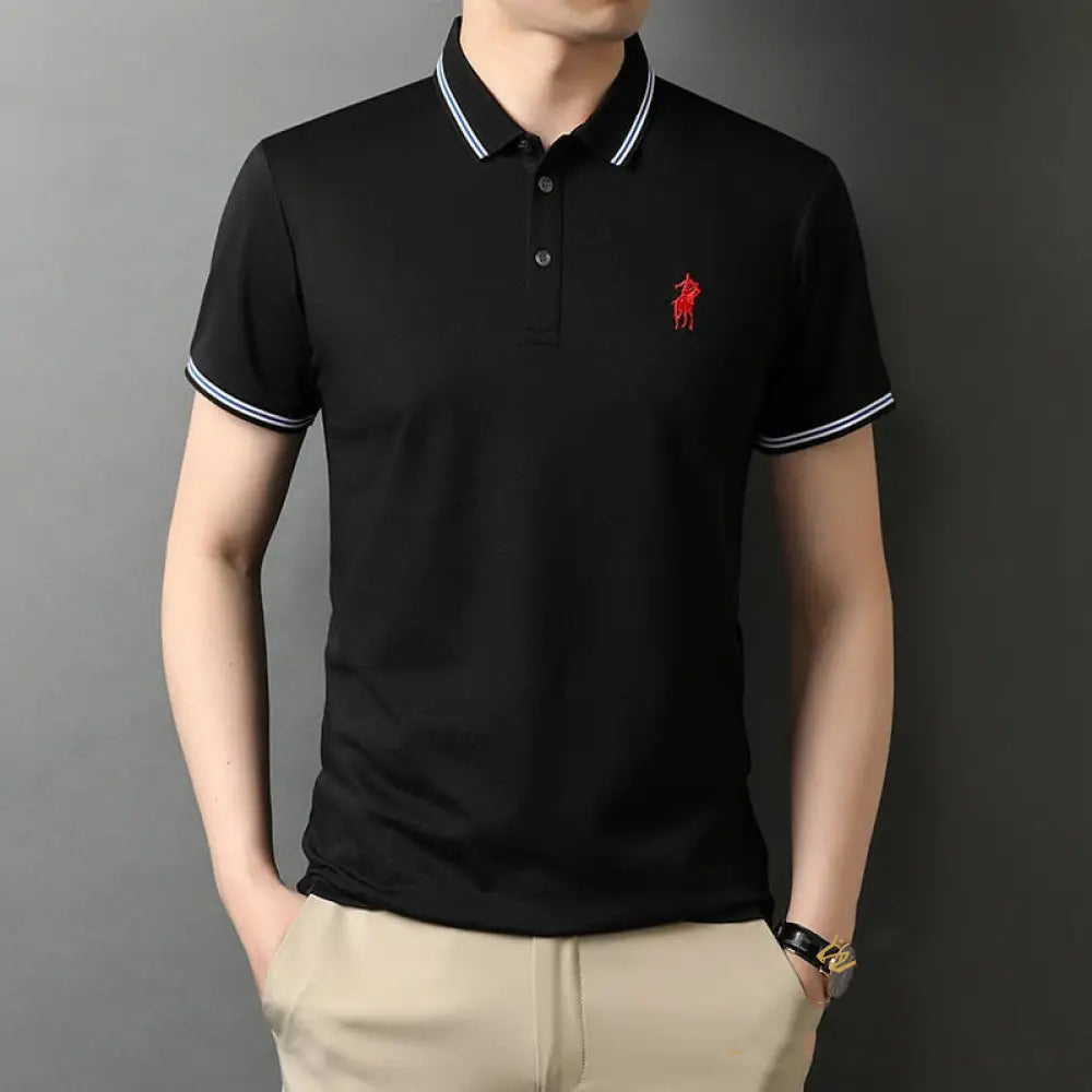 Camisa Polo Alpha Surate Preto - AlphaCode