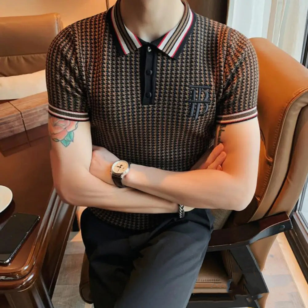 Camisa Polo Alpha Taghour Marrom - AlphaCode