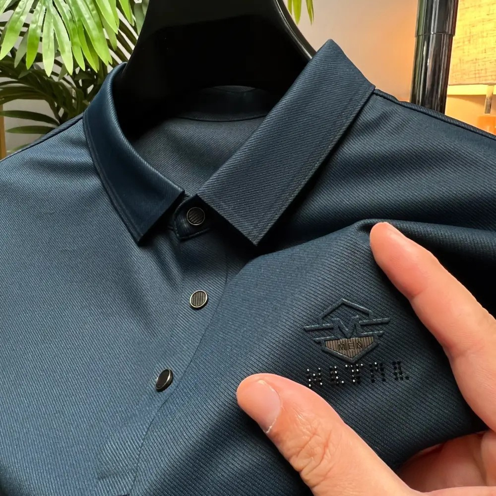 Camisa Polo Alpha Tech Heltler Azul - AlphaCode