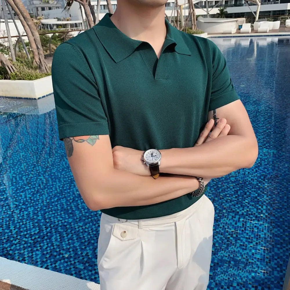 Camisa Polo Alpha Thane Azul - AlphaCode
