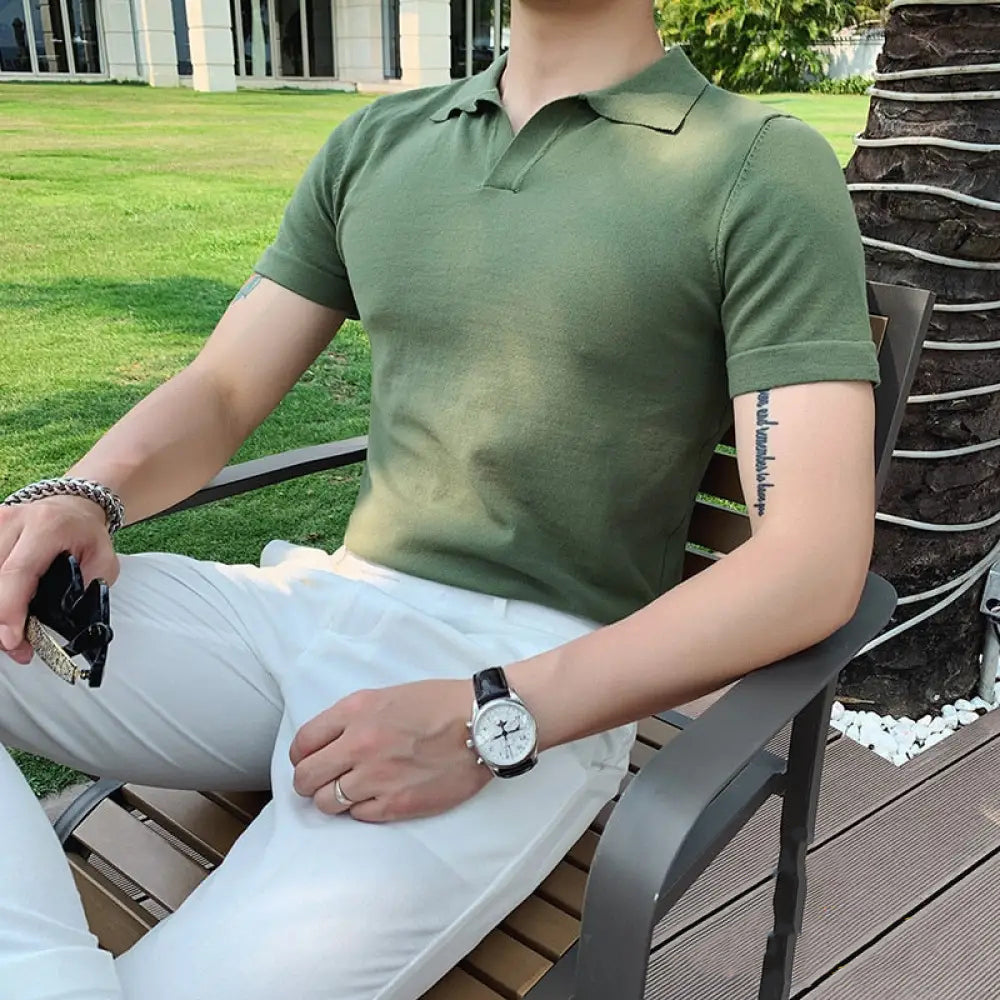 Camisa Polo Alpha Thane Azul - AlphaCode