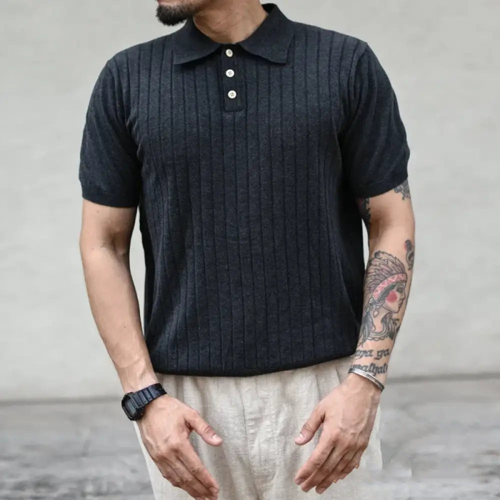 Camisa Polo Alpha Vintage Regular Preto - AlphaCode