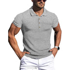 Camisa Polo Canelada Alpha Solid Stripe Preto - AlphaCode