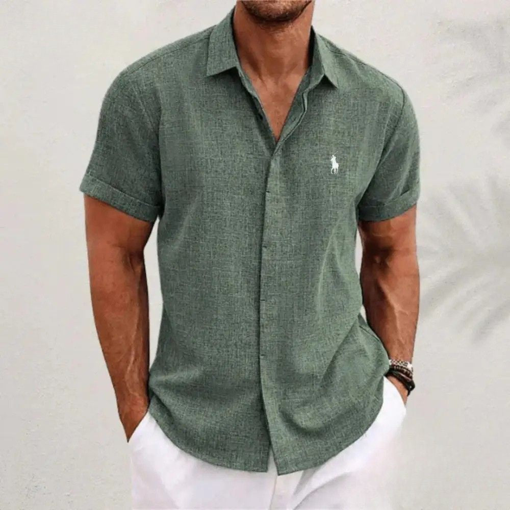 Camisa Rl Fit Premium Alpha Azul - AlphaCode