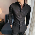 Camisa Social Alpha British Style Azul - AlphaCode